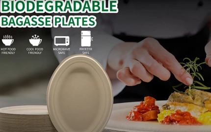 से biodegradable संयंत्र फाइबर दौर प्लेट