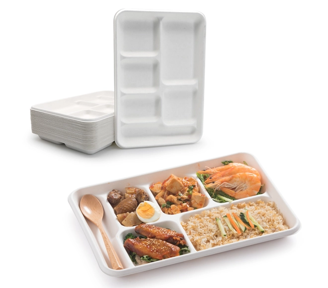 biodegradable sugarcane trays