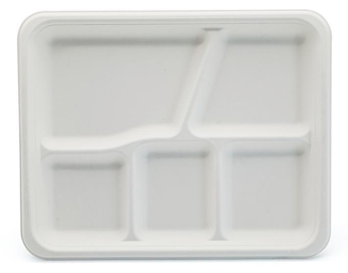 5 compartment compostable food trays